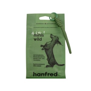 HANFRED Snack Nahrungsergänzung HANF 5% 4in1 MINIS Wild 90g für Hunde