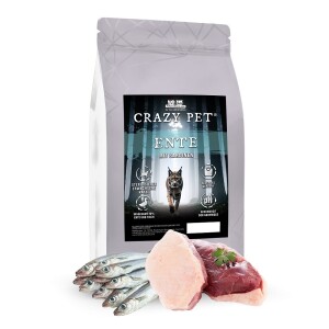 CRAZYPET® Trockenfutter Feinschmecker ENTE SARDINEN getreidefrei für sterilisierte Katzen 300g
