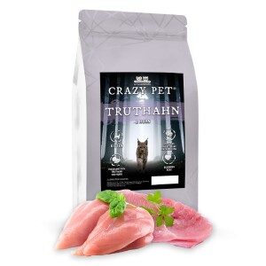 CRAZYPET® Trockenfutter Feinschmecker KITTEN TRUTHAHN HUHN getreidefrei für Katzenkinder