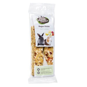 LANDPARTIE Ergänzungsfuttermittel KNABBER-STICKS mit Früchten 120g für Kleintiere