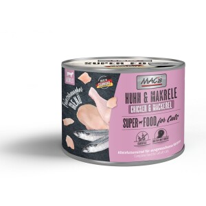 MACS Nassfutter FEINSCHMECKER HUHN und MAKRELE 200g für Katzen getreidefrei