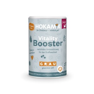 GRAU Ergänzungsfutter HOKAMIX Vitality Booster für Stoffwechsel für Hunde
