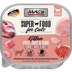 MACS Nassfutter CAT KITTEN Pute Ente Rind Schale 100g...