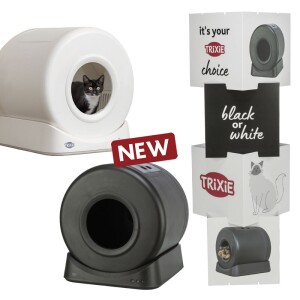 TRIXIE selbstreinigende Katzentoilette 51 x 56 x 54cm für anhaltende Sauberkeit