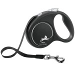 FLEXI Roll-Leine BLACK DESIGN GURT 5m schwarz/silber...