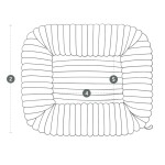 TRENDPET Hundebett Biscuit Cube Grau Breitcord-Optik extradick hochflorig