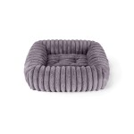 TRENDPET Hundebett Biscuit Cube Grau Breitcord-Optik...