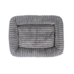 TRENDPET Hundebett Biscuit Cube Grau Breitcord-Optik extradick hochflorig