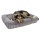 TRENDPET Hundebett Biscuit Cube Grau Breitcord-Optik extradick hochflorig