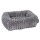 TRENDPET Hundebett Biscuit Cube Grau Breitcord-Optik extradick hochflorig