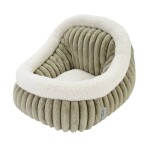 TRENDPET Bett YUKI Grün Breitcord-Optik extradick...