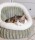 TRENDPET Bett YUKI Grün Breitcord-Optik extradick hochflorig für kleine Hunde und Katzen