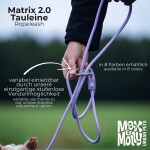MAX & MOLLY Hundeleine Tauleine Matrix 2.0 Nylon verstellbar gebürstetes Metall 2m oder 3m