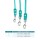 MAX & MOLLY Hundeleine Tauleine Matrix 2.0 Nylon verstellbar gebürstetes Metall 2m oder 3m