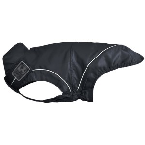 DOGBITE Hunderegenjacke FLEXIBLE SYSTEM Schwarz Mantel für Hunde