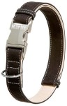 KARLIE Lederhalsband BUFFALO ULTRA schwarz-hellbeige...