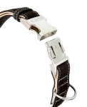 KARLIE Lederhalsband BUFFALO ULTRA schwarz-hellbeige 55-75cm/40mm