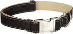 KARLIE Lederhalsband BUFFALO ULTRA schwarz-hellbeige 55-75cm/40mm