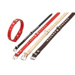 KARLIE Lederhalsband RONDO mit Beschlag SQUARE Schwarz...