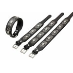 KARLIE Lederhalsband RONDO mit Beschlag EYE Schwarz...