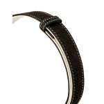 KARLIE Lederhalsband BUFFALO ULTRA schwarz/rot für Hunde