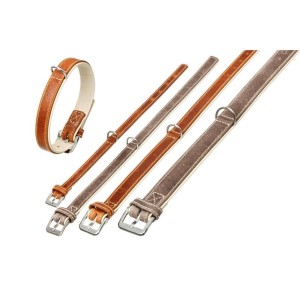 KARLIE Lederhalsband COMFORT Fettleder BRAUN für Hunde
