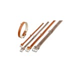 KARLIE Lederhalsband COMFORT Fettleder GRAU für Hunde 35cm/17mm