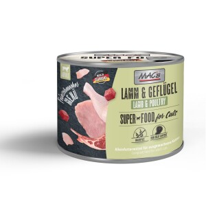 MACS Nassfutter FEINSCHMECKER LAMM und GEFLÜGEL 1 x 200g für Katzen getreidefrei