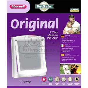 KARLIE Türklappe STAYWELL 740 weiss 2 Wege 265mm x 230mm für Hunde