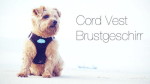CURLI Brustgeschirr Plush Vest CORD black für Hunde