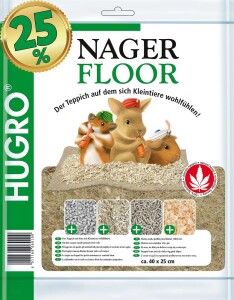 HUGRO Naturhanfmatte NAGERFLOOR 100% Hanffasern für Kleintiere