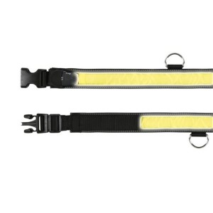TRIXIE Leuchthalsband SAFER LIFE FLASH HALSBAND schwarz/gelb für Hunde