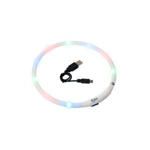 KARLIE Leuchtschlauch LED-VISIO Light über USB-Kabel ladbar weiß/farbig für Hunde
