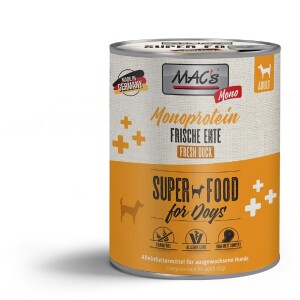 MACS Nassfutter MONO frische ENTE 100% für Hunde 1 x 800g