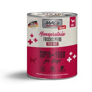 MACS Nassfutter MONO SENSITIVE PFERD 100% für Hunde 1 x 800g