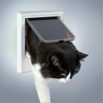 TRIXIE Katzenklappe FREILAUFTÜR elektromagnetisch 4...