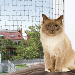 TRIXIE Nylon SCHUTZNETZ drahtverstärkt 4 x 3m olivgrün für Katzen