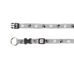 TRIXIE Halsband SILVER REFLECT grau mit Pfoten stark...