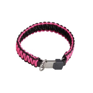 SPRENGER Halsband PARACORD HALSBAND schwarz/pink ClicLock Verschluss für Hunde