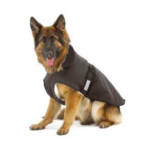 KARLIE Hundemantel OUTDOOR 2 in1 schwarz herausknöpfbares Innenfutter 26cm