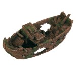 TRIXIE Dekoration SCHIFFSWRACK 29cm aus Polyesterharz...