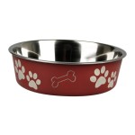 KARLIE Edelstahlnapf BELLA rot-metallic für Hunde & Katzen