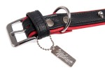 KARLIE Hundelederhalsband ROCK BY HEINO Schwarz/Rot oder...