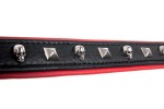 KARLIE Hundelederhalsband ROCK BY HEINO Schwarz/Rot oder Schwarz/Schwarz
