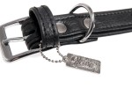 KARLIE Hundelederhalsband ROCK BY HEINO Schwarz/Rot oder Schwarz/Schwarz