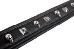 KARLIE Hundelederhalsband ROCK BY HEINO Schwarz/Rot oder Schwarz/Schwarz