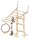 TRIXIE Spielzeug BRÜCKE Holzleiter mit Strickleiter 35 x 15cm für Kleinnager