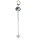 TRIXIE Futterhalter FRUCHT 20cm Metall verchromt für Kleinnager