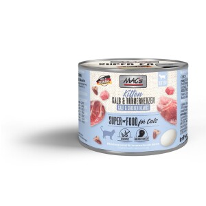 MACS Nassfutter CAT KITTEN Kalb und Hühnerherzen für Katzenkinder 1 x 200g