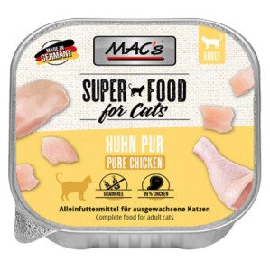MACS Nassfutter CAT HUHN PUR Schale 1 x 100g für Katzen